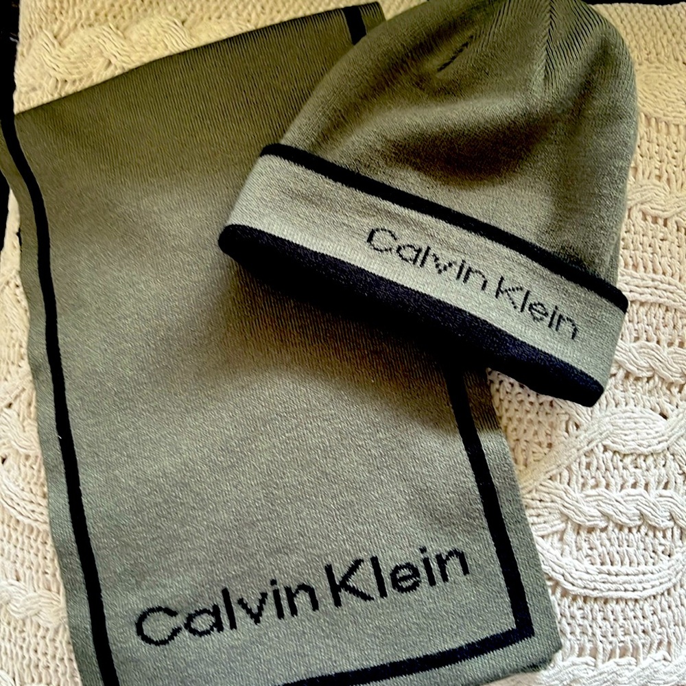 Calvin klein hat scarf set.